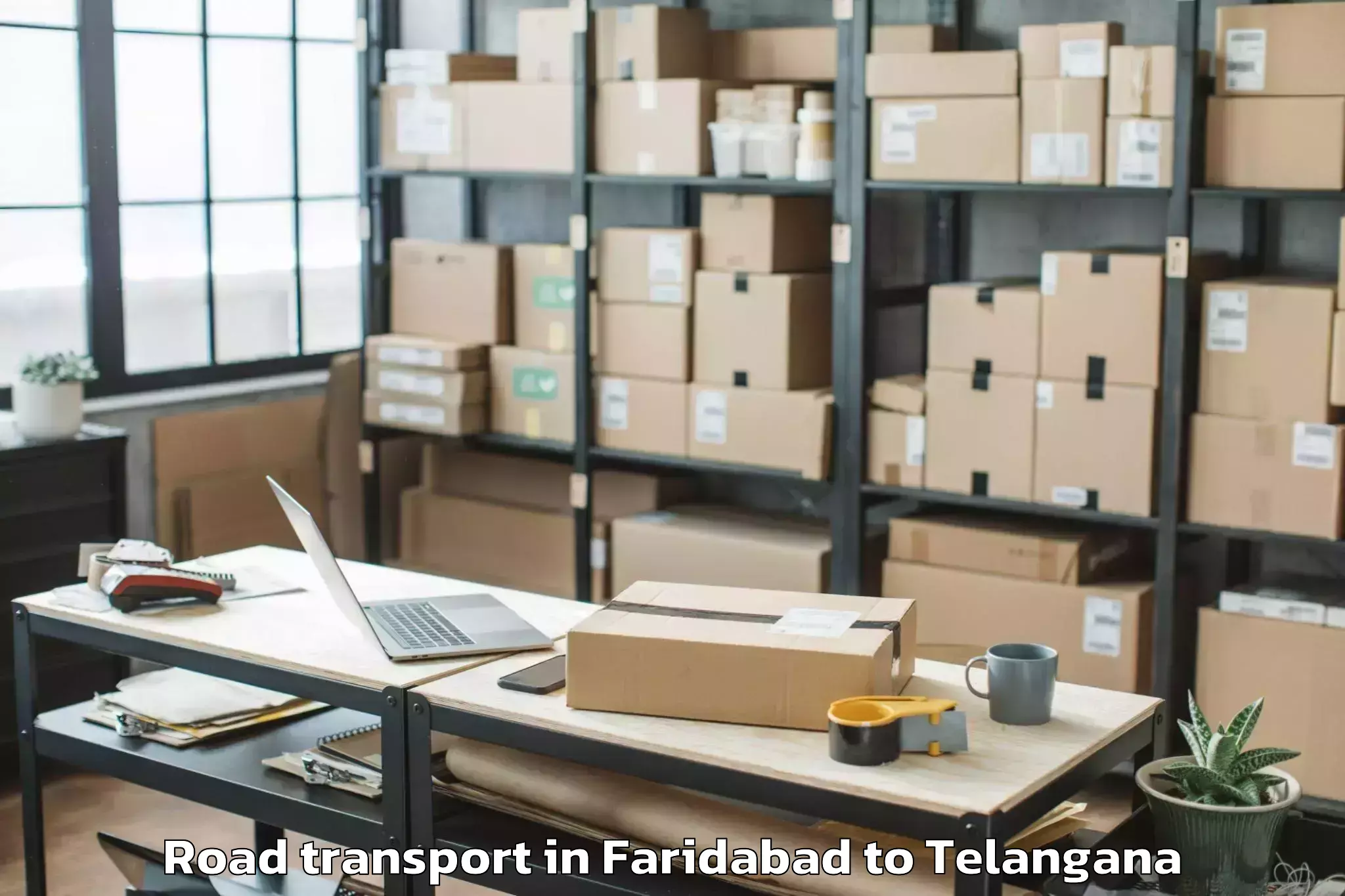 Top Faridabad to Suryapet Road Transport Available